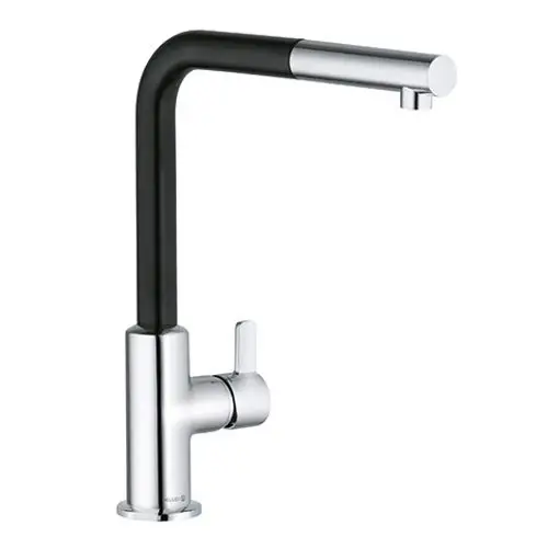 KLUDI L-INE S ECO Spültisch-EHM herausziehbarer Auslauf, kurzer Hebel mattschwarz/chrom, 408518778, Artikel in Kategorie